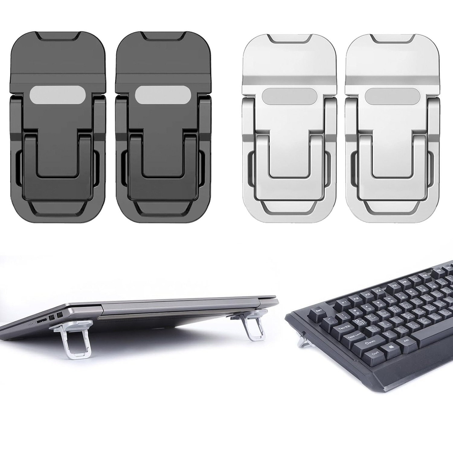 Cooling Stand Tablet - 2PCS Portable Foldable Laptop Stand Adjustable