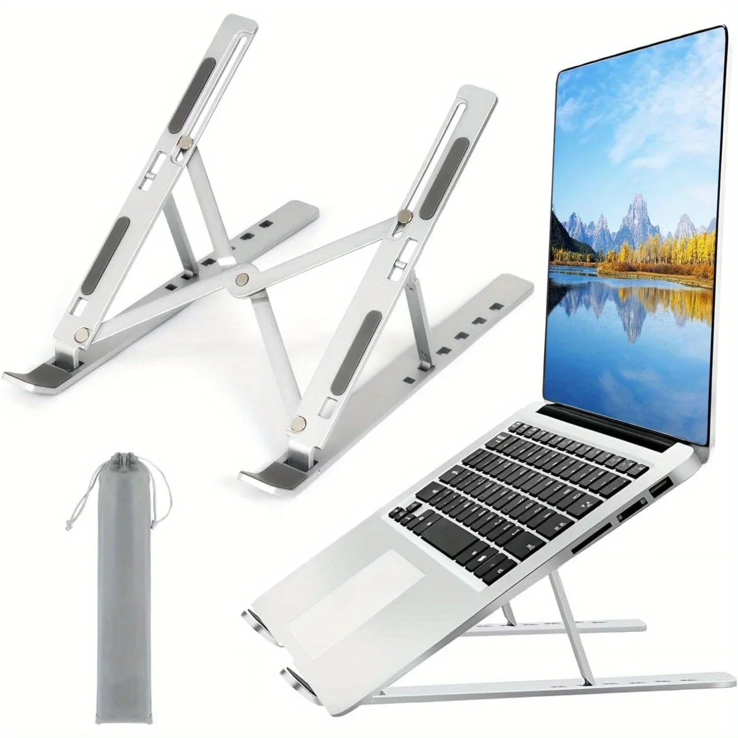 Foldable Aluminum Laptop Riser - Cooling Stand Tablet ulasan dan harga
